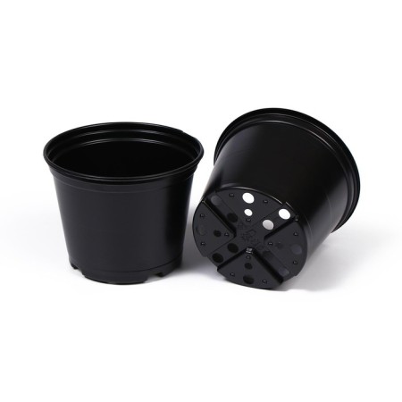 Pot for seedlings, 750 ml, d = 12 cm, h = 10.5 cm, black, Greengo-4