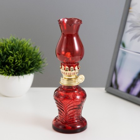 Kerosene lamp red 6x6x20 cm Risalux-3