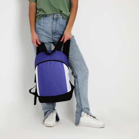 School textile Backpack 46x30x10 cm, vertical pocket, purple color-7
