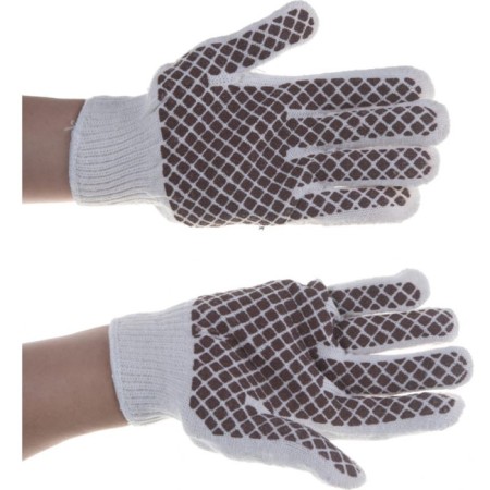 Garden gloves, x/b, with PVC points, Sibrtekh