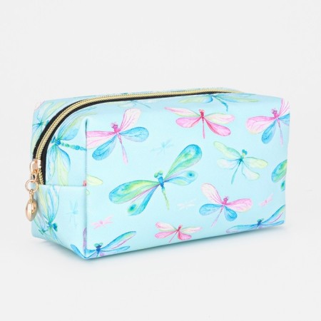 Cosmetic bag with lightning, blue color