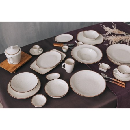 BEIGE paste plate, 500 ml, d = 25 cm, beige color-4
