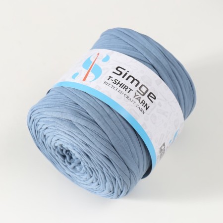 Knitted yarn secondary 90% cotton, 10% p/e, 100m/450 ± 50 g (gently blue) mix-2
