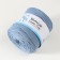 Knitted yarn secondary 90% cotton, 10% p/e, 100m/450 ± 50 g (gently blue) mix