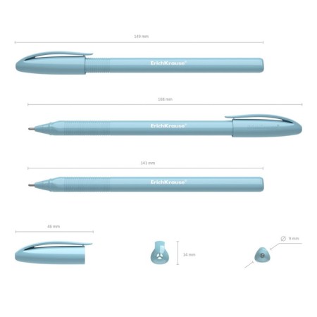 Ballic handle Erichkrause U-108 Pastel Stick 1.0, Ultra Glide, Blue Ink color-3