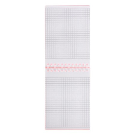 Notepad A6, 80 sheets of a cage, on the crest of canvas is red, plastic cover, micropercitual for separation-2