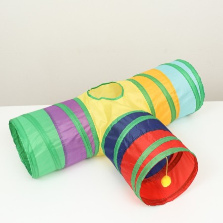 Cat tunnel rustling "tee", 80 x 25 cm, multi -colored-3