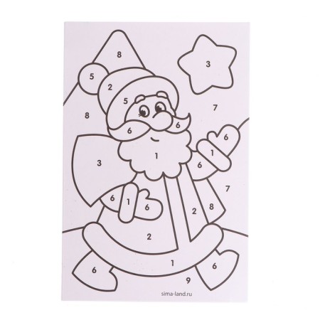 New Year's fresco on the postcard "New Year! Santa Claus ", sand 9 colors 2 g, stack-3