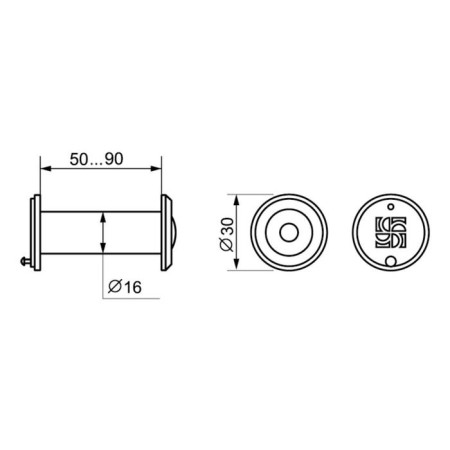 Glaze DVZ3, 16*200*50x90 (Optics plastic, viewing angle 200) GP, Gold color-1