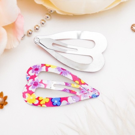 Invisible hair "Astoria" (set 10 pcs) heart bright, 3.5 cm, mix