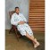 Male extensive Ethel Captain's dressing room size 50-52, waffle 200g/m2, 100% cotton