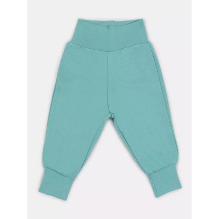 Children's pants on a wide Rant FIRST gum, height 74 cm, color green ocean