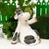 Garden figure "Cow sits" black, 40x53x60cm