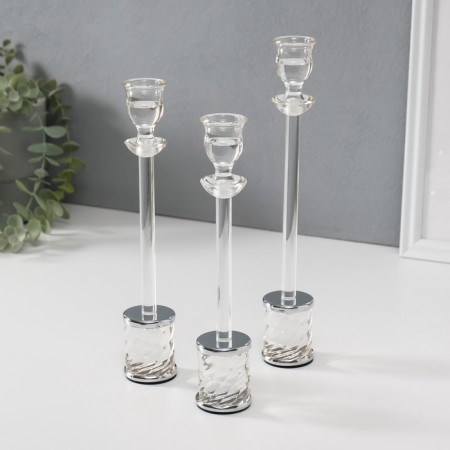 Summary metal, acrylic "Vorthy" d = 2.2 cm, set 3 pcs h = 25.5 cm, 23.5 cm, 21 cm-2