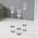 Summary metal, acrylic "Vorthy" d = 2.2 cm, set 3 pcs h = 25.5 cm, 23.5 cm, 21 cm