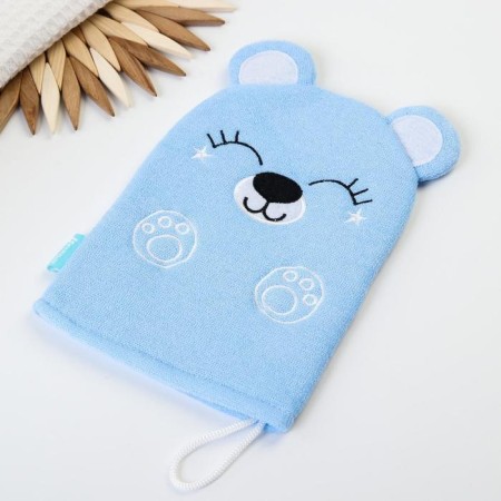 Baby washcloth for swimming "Bear", mittens, from Mahra