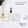 A set of accessories for the bathroom "Lina", 2 items (soap dispenser, glass), white color