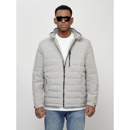Male spring jacket, size 52, light gray color-4