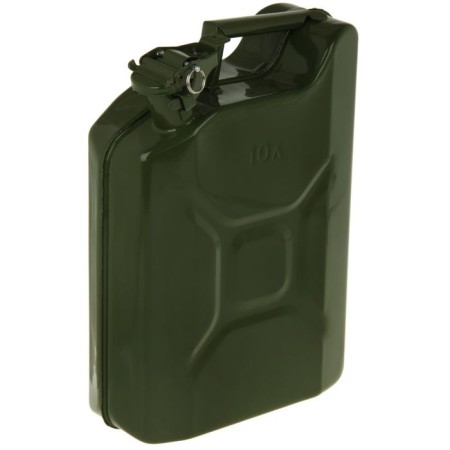 Gasoline canister 10 l, metal, with locking cord
