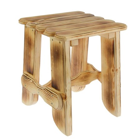 Stool "robber" burned varnished tree pine
