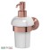Holder with a dispenser of liquid soap, porcelain; Antique copper, 3SC