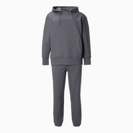 Women's costume (sweatshirt and trousers), dark gray color, size 44 (m)