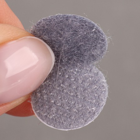 Velcro on a glue basis "Circle", set 55 pcs., Size 1 pc: 1.5 × 1.5 cm, color gray color-6