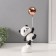 Polystone souvenir "Panda takes the golden ball" Black and white 7.5x14x31 cm