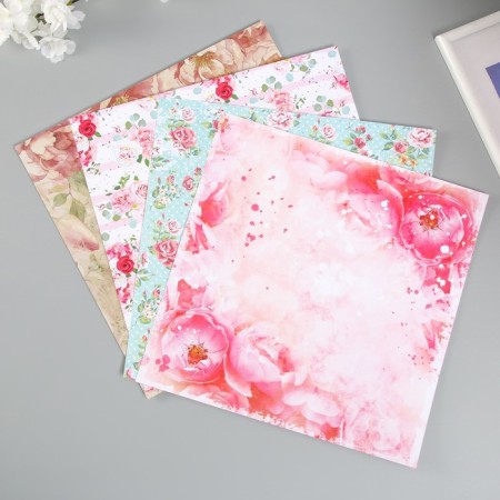 Scrapbooking paper 30x30 cm "Shebbi-Shik", bilateral, 12 sheets, 12 designs-2