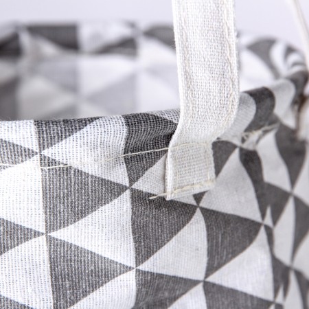 Storage basket with handles "Geometry", 20 × 20 × 17 cm, color gray color-1