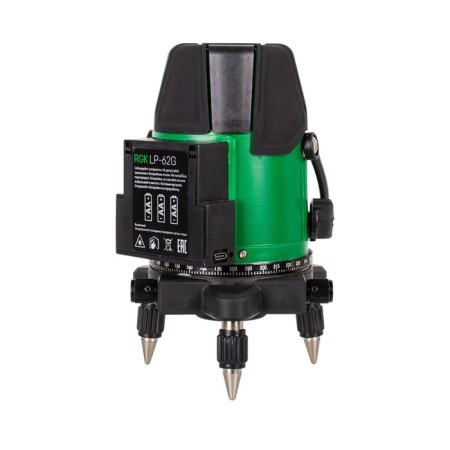 Laser level RGK LP-62G, 30 m, 2 rays, 650 HM, 5/8 ", grade 2-1