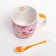 Ceramic set “Mom are beautiful”: a mug 350 ml, a spoon, color orange