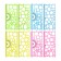 Set of stencils, 2 pieces, plastic, geometric shapes mix