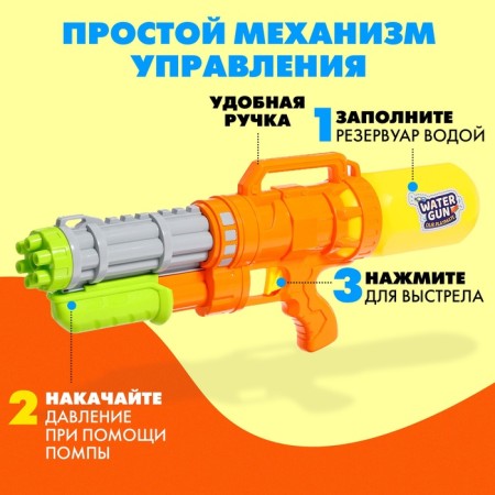 Water pistol "Energy Destroyer", with pumping, 40 cm., Mix color-2