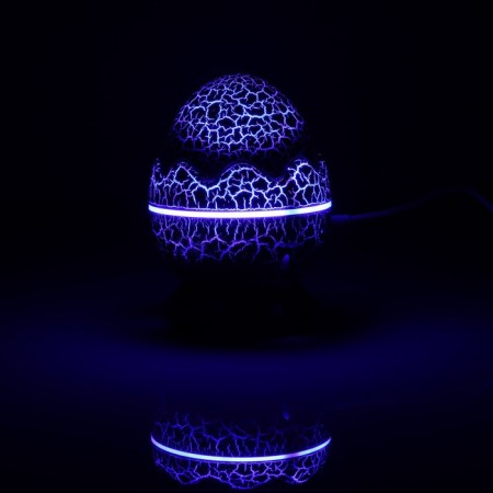 Light device "Dinosaurian egg" 10 cm, speaker, removable hemisphere, glow of RGB, remote control, USB, blue-11