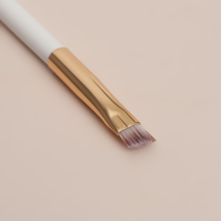 White makeup brush, beveled, 16.5 (+/- 1) cm, white color-3