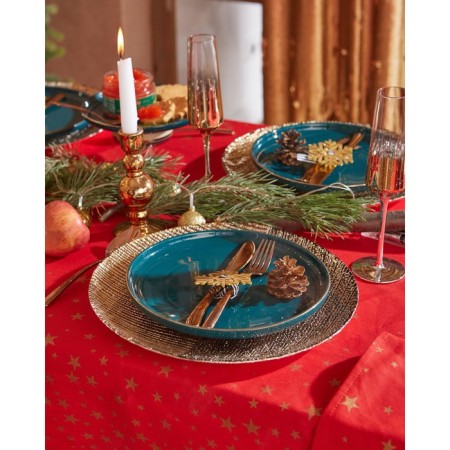 Gold Stars 149x300 +/- 3cm tablecloth tablecloth, 100% cotton, 190 g/m2-6
