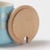 Ceramic mug with a spoon "Mr.", 380 ml, blue color