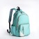 Youth backpack from textiles, 2 departments, 3 pockets, turquoise color