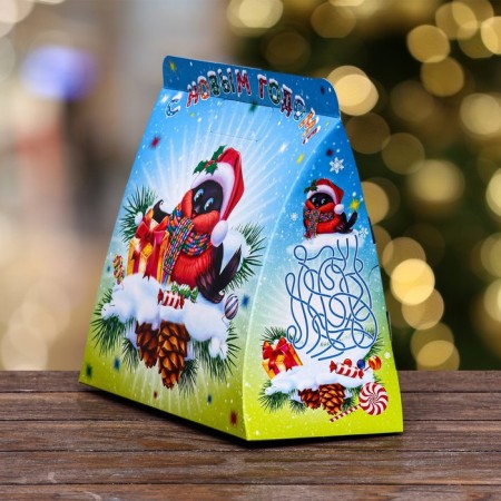 Gift box "Funny bullfinch", 20.5 x 24 x 12 cm-1