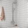 The shower system Milardo Stripe Stersb1fm06, tropical shower, shower set, brass, chrome
