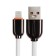 Lightning cable - USB, 6 A, PVC braid, 1 meter, white