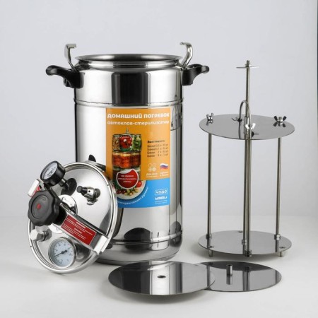 Autoclave-sterilizer "Home cellar", 22 l, manometer, thermometer, pressure discharge valve-5
