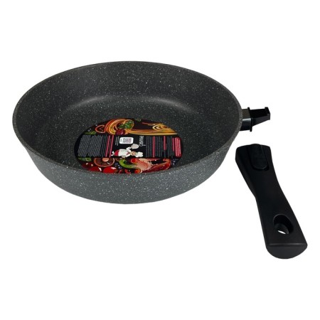 Deep frying pan Panairo Sogretta, removable handle, with a lid, cast aluminum, d = 26 cm-7