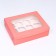 Packaging for 12 cupcakes with a window, pink, 32.5 x 25.5 x 10 cm