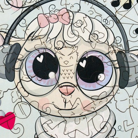 Wooden puzzle "Musical sheep" s-3