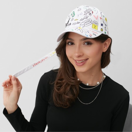 Men's cap minaku "yee" color white, river 58-5
