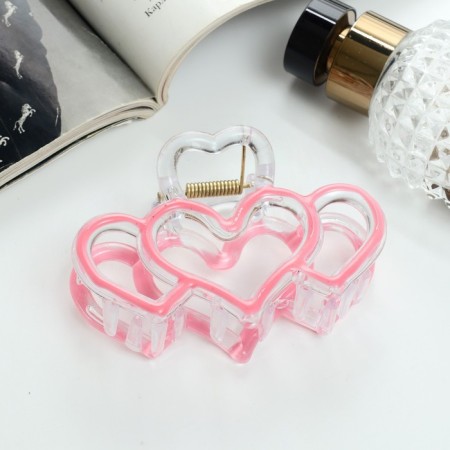 Hair crab "Lila" heart, 9 cm, mix