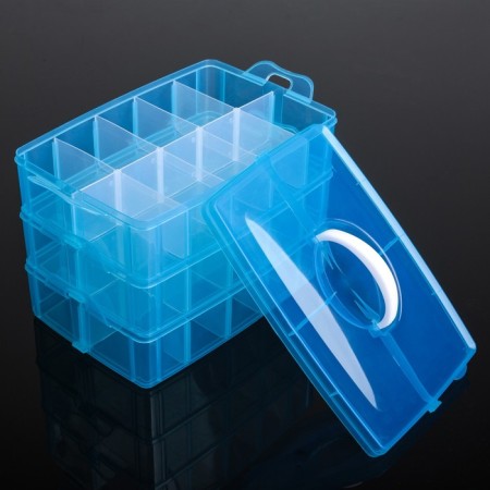 Organizer for storage, 3 tiers, 30 cells, 25 × 17 × 18 cm, color mix-3