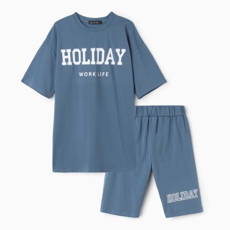 Women's home set (T -shirt/Bridges), jeans color, size 42